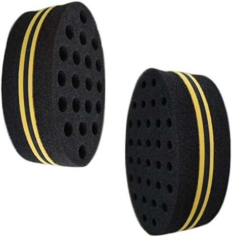 Professional Twists Hair Sponge For Bigger Curls, 2 in 1 Barber Recommended with 13mm and 10mm Holes