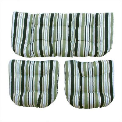 Outdoor Patio Settee Cushions Set Fabric: Monserat Sangria
