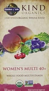 Garden of Life Kind Organics Women's 40 Plus Multivitamin, 120 Organic Tablets