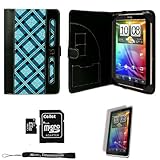 Blue Plaid Protective Slim and Durable Professional Faux Leather Portfolio  ....