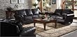 Manchester Dark Brown Leather Sofa and Love Seat By Coaster Furniture With Silver Shipping