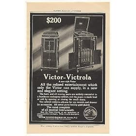 1908 Victor Victrola Phonograph Print Ad