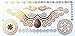 New Fashion, Dalin 6 Sheets Gold Silver Body Jewelry Temporary Metallic Tattoos