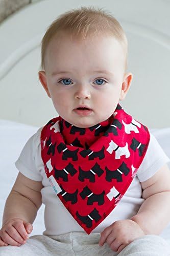 Baby Bandana Drool Bibs By Daulia, Unisex 4-Pack Absorbent Pure Cotton, Cute Baby Gift for Boys &amp; Girls