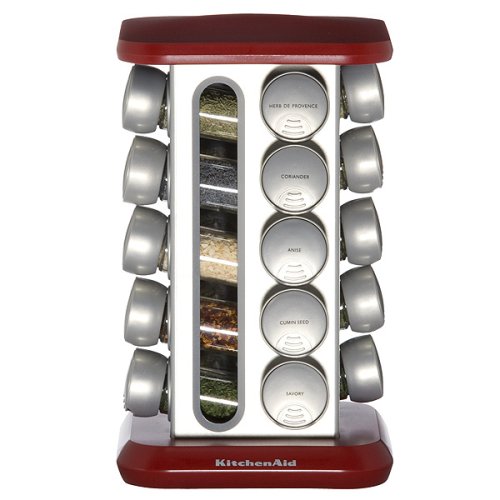 KitchenAid 20-Jar Spice Rack, Red