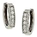 18 Round Pave Milgrain Hinged Hoop Earrings .31cttw