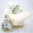 Buttermilk Farm - Mares eat oats (Yellow Basket - Large) by Child to Cherish