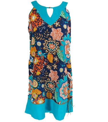 Cejon Sleeveless Swimsuit Cover Navy Large