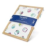 Blue Badge Company Owl Pattern TV Dinner Lap Tray With Bean Bag Cushion And Wipe-Clean Surface