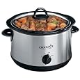 Crock-Pot SCR500SS 5-Quart Round Manual Slow Cooker, Stainless Steel