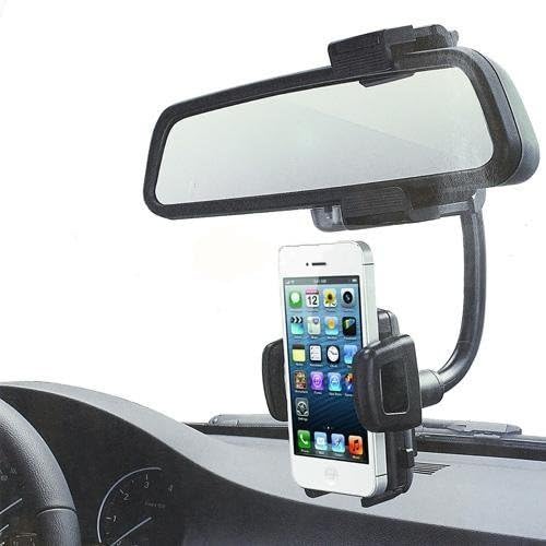 Comsmile Rear View Mirror Cradle Mount Adjustable Car Holder for iPhone, Samsung Galaxy S4 I9500