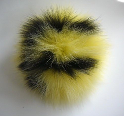 AURORA168 F yellow Custom Name Fur Ball Keychain / Bag charm, Custom Letter Furry Women's Gift,Super Big 15cm