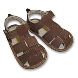 Infant Toddler Boy's Sand Color Fisherman Sandal with White Stitching Size 9-12 Months
