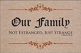 FUNNY 'OUR FAMILY, NOT ESTRANGED' DOORMAT