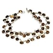 Foot Jewelry Ankle Bracelet Pair with Tiger's Eye Gemstone 61 gms. 10 inches (anklet007a)