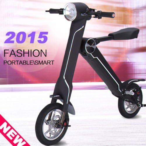 Smart Bicycle Electric Mini Intelligent Folding Bicycle Instead of Walking Electric Motorcycle (black)