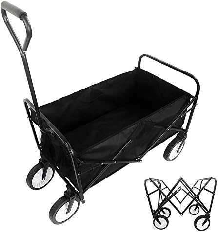 Tek Widget Portable Collapsible Wagon Cart Buggy (Black)