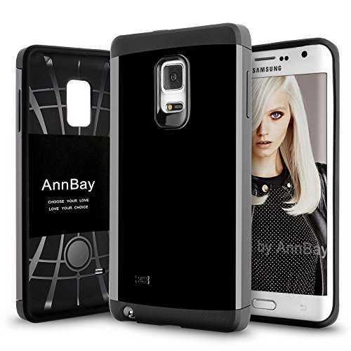 Note Edge Case,AnnBay for Samsung Galaxy Note Edge 2in1 Series Heavy Duty armor Hard Cover Case Hybrid Soft Silicone TPU Case(Black/Obsidian) Note Edge Case,AnnBay for Samsung Galaxy Note Edge 2in1 Series Heavy Duty armor Hard Cover Case Hybrid Soft Silicone TPU Case(Black/Obsidian)