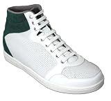 TOTO - 8A02102 - 2.4 Inches Taller - Height Increasing Elevator Shoes (White Casual High Top Shoes)