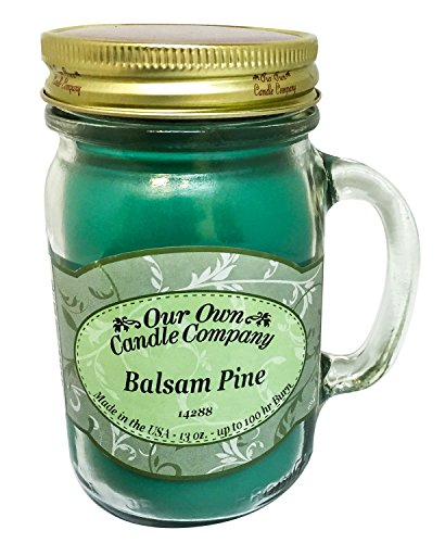 Balsam Pine Scented 13 Ounce Mason Jar Candle By Our Own Candle Company