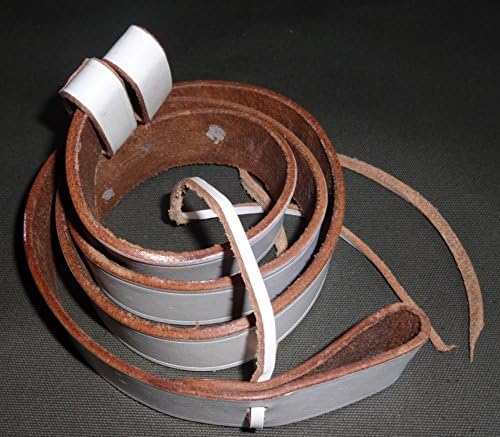 British WWI &amp; WWII Lee Enfield SMLE Leather Rifle Sling WHITE Replica