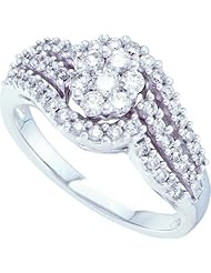 0.76CTW DIAMOND FLOWER RING