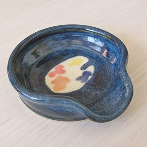 Spoon Rest Coaster Handmade Pottery Royal Blue Ceramics Teabag Holder