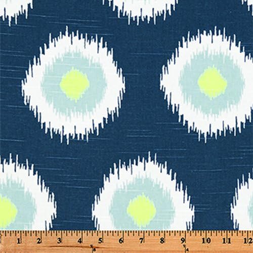 Fabric Shower Curtain - IKAT DOMINO CANAL - 72" Width x (72", 74", 78", 84", 90", 96") Length