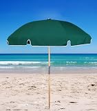 6.5 ft. Acrylic Windproof Fiberglass Beach Umbrella - Forest Green