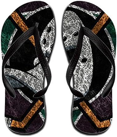 Rosaliwalt Enjoy This New Anaheim Ducks Background Colorful Flip-flop (men) 8 B(m) Us Rubber