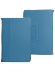 CE: Labato Kindle Fire 1st First Generation Magnetic Case Cover - Slim Fit Standing Folio Magnetic Leather Case for Amazon Kindle Fire by FBA shipping JS-KDF-00145 Blue Color - Labato