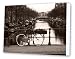 Kitchen & Housewares : Bike on a bridge in Amsterdam (b&W) canvas print artwork