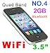 AIRPHONE NO4 (2GB) TOUCH SCREEN MOBILE PHONE GSM Quadband, Wi-Fi Java, Dual Sim Dual Standby, Camera, 3.5 inch HVGA Screen, 9.3 mm Thin Body, MP3 MP4 Player, USB, Sim Free Unlocked