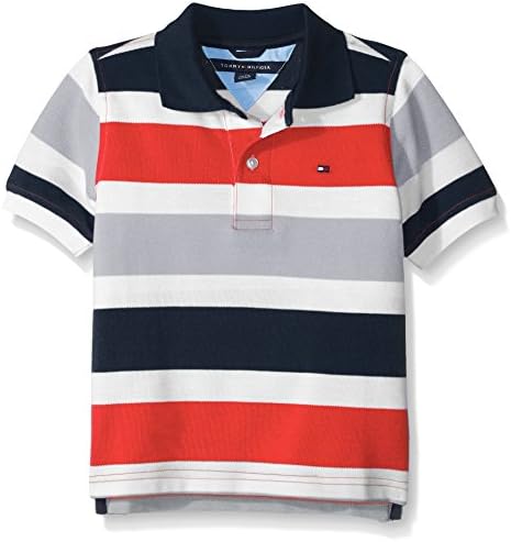 Tommy Hilfiger Big Boys' Shawn Polo Shirt, Flame Scarlet, 3T