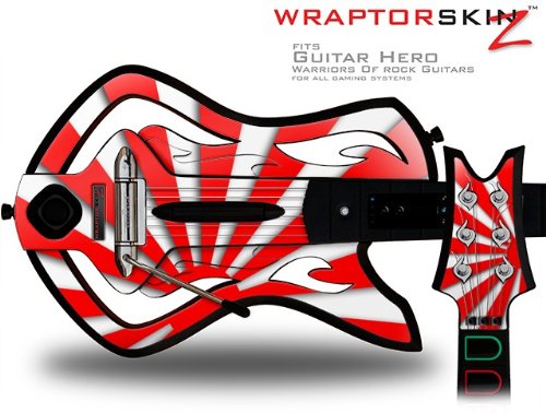 Warriors Of Rock Guitar Hero Skin - Rising Sun Japanese Flag Red (GUITAR NOT 