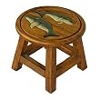 Handmade Dolphin Design Stool