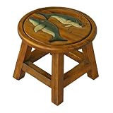 Handmade Dolphin Design Stool