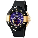 Invicta Men’s S1 Collection Chronograph 18k Gold-Plated Black Rubber Watch #5690