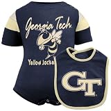 Georgia Tech Yellow Jackets Infant Navy Blue Starter Jersey Creeper & Bib Set