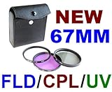 67mm 3-pc Filter Kit (UV, CPL, FLD) For Nikon D90 D80 D70 D70s & Any Other  ....
