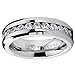 6MM Ladies Eternity Titanium Ring Wedding Band with CZ size 10