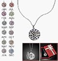 Avon Birthstone Locket Necklace and Gift Box April/Diamond