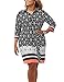 Sandra Darren Women Plus Size 3/4 Sleeve Printed Shirt Dress - Wear to Work