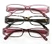 Icon Eyewear Vienna Ladies Fashion Square With Rhinestones Reader, 1.50 (Pack of 3)