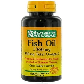 Click here to buy Good N Natural - Fish Oil 1360 mg 950 mg total Omega-3 - 60 Softgel by Good n Natural.