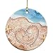 Couples Beach Christmas Ornament, 2.75