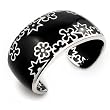 Black Designo Cuff Bangle