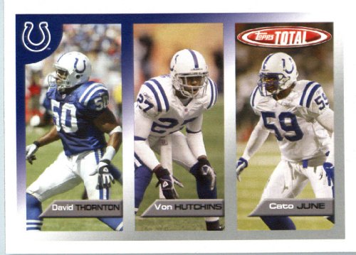 2005 Topps Total Football Card (In protective Screwdown Case) # 389 Cato June Indianapolis Colts