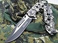Tac-Force Assisted Opening Linerlock w/ Skull Design A/O Speed Rescue Glass Breaker Knife