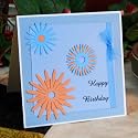 Starburst Handmade Birthday Card